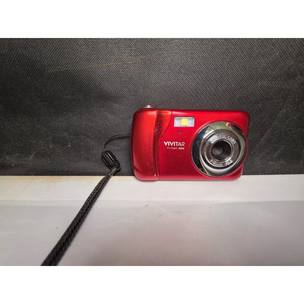 Vivitar ViviCam XX14 20MP HD Selfie Digital Camera 4X Zoom Red UNTESTED